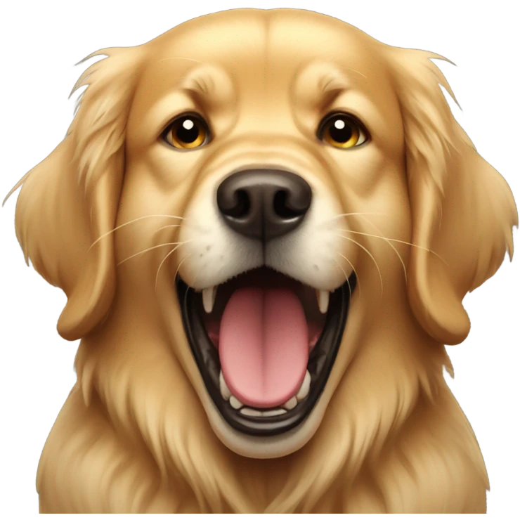 Angry golden retriever  emoji