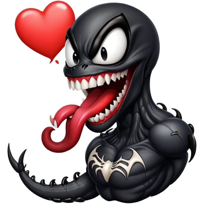 Venom with sign „i love U“ emoji