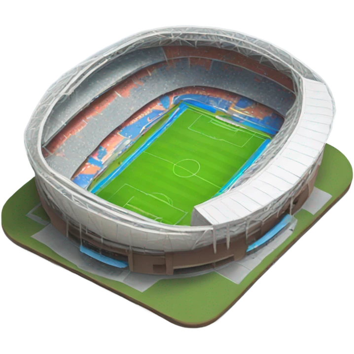 Stadium with four goals emoji