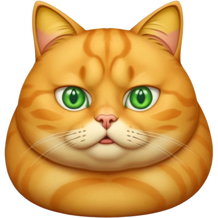 fat yellow confused cat emoji