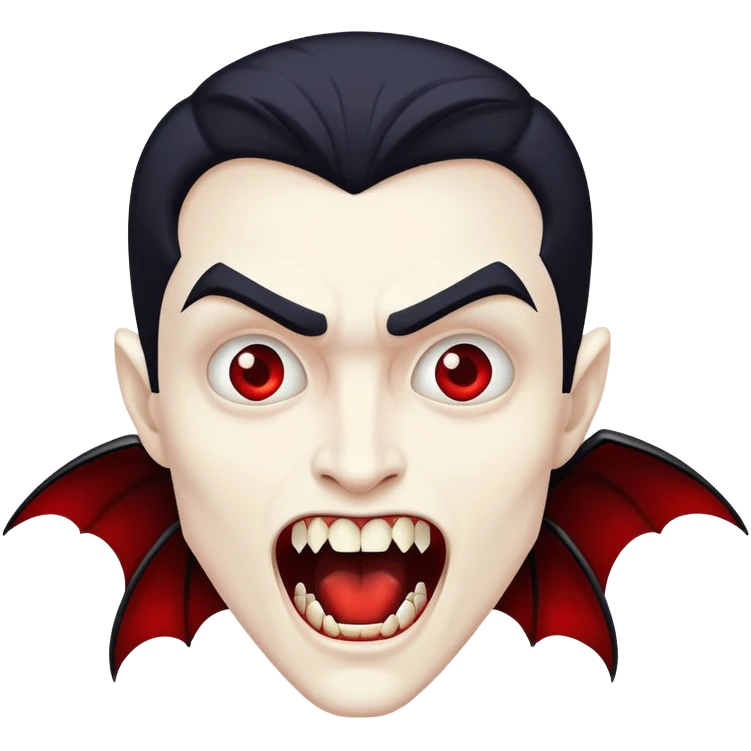 Vampire flying emoji