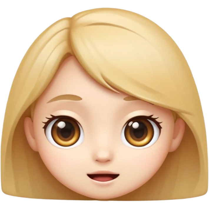 cute emoji, chibi cartoon style, big expressive eyes, soft lighting, smooth gradients, clean outlines, semi-realistic digital illustration, modern tech vibe, high detail, sticker style, transparent background emoji