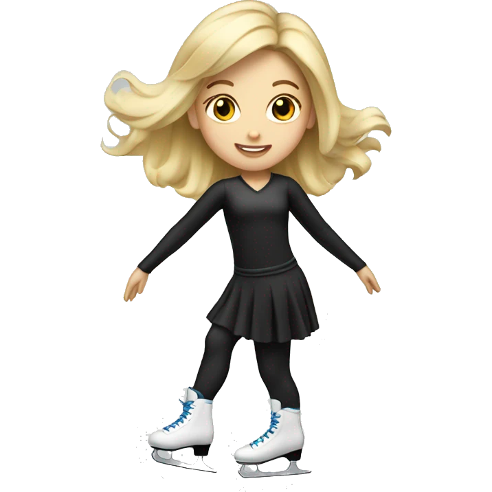 Blonde figure skating girl emoji