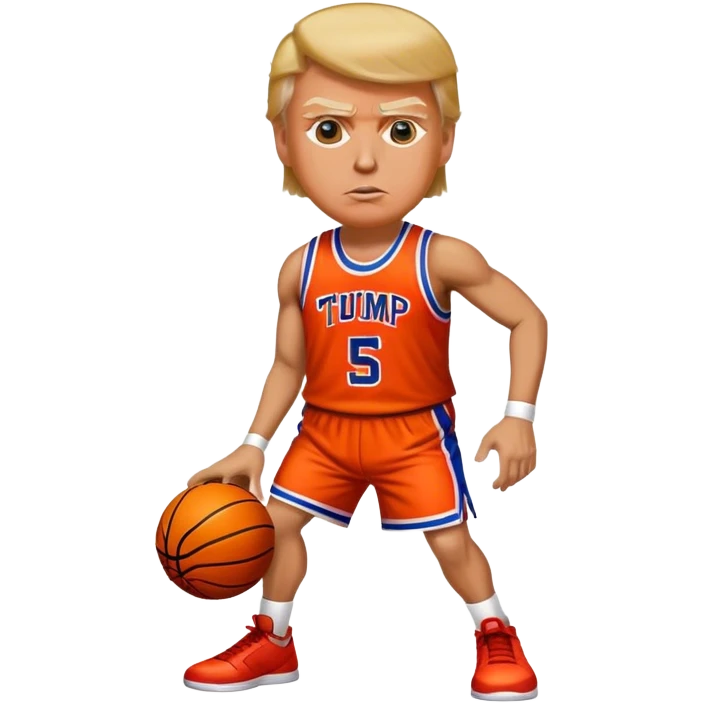 Donald Trump playing basketball emoji