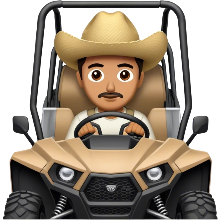 Mexican man in a rzr emoji