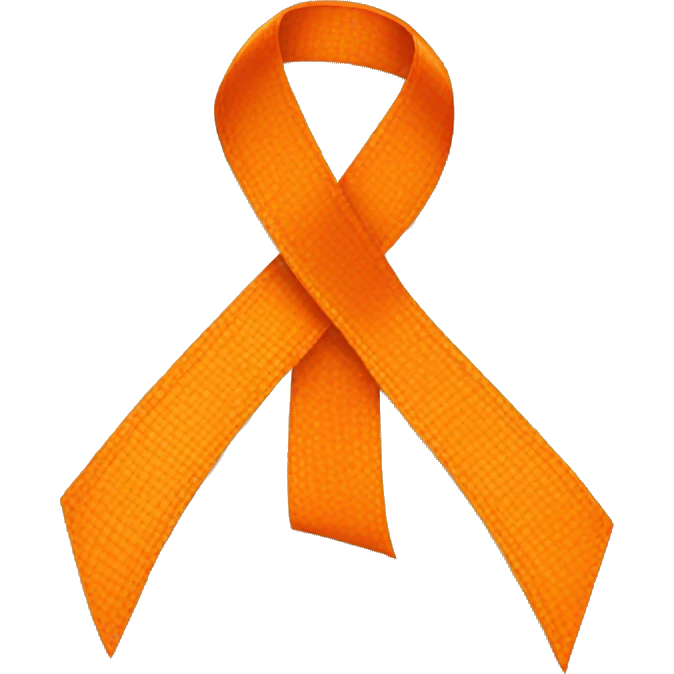 Orange ribbon emoji