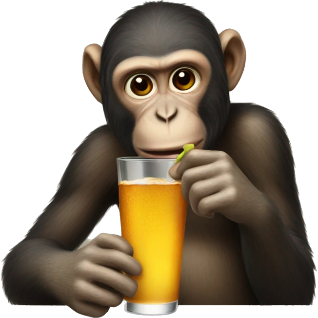 Monkey drinking emoji