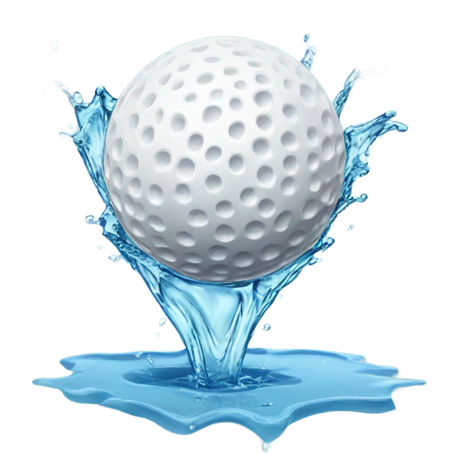 Golf ball splashing water emoji