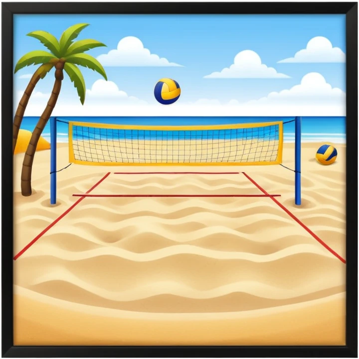 beach Volleyball court emoji