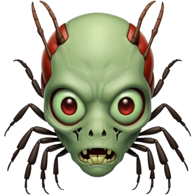 Zombie ant man face  emoji