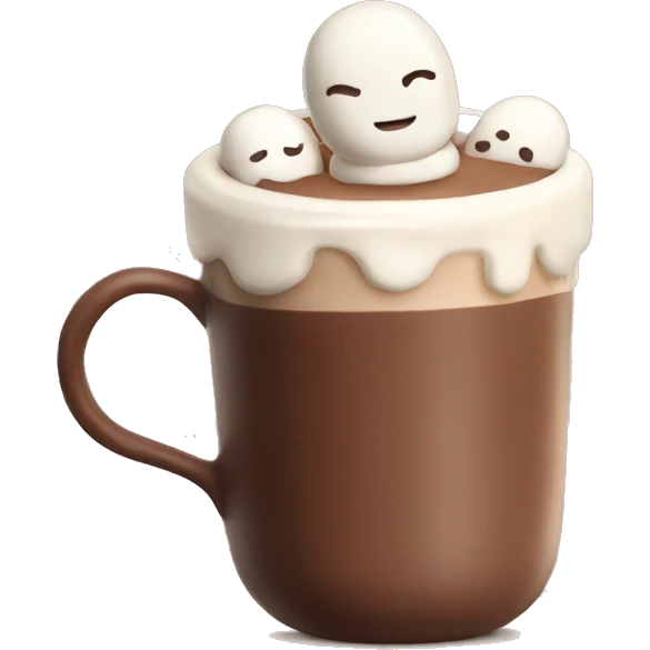 hot chocolate with marshmellows emoji