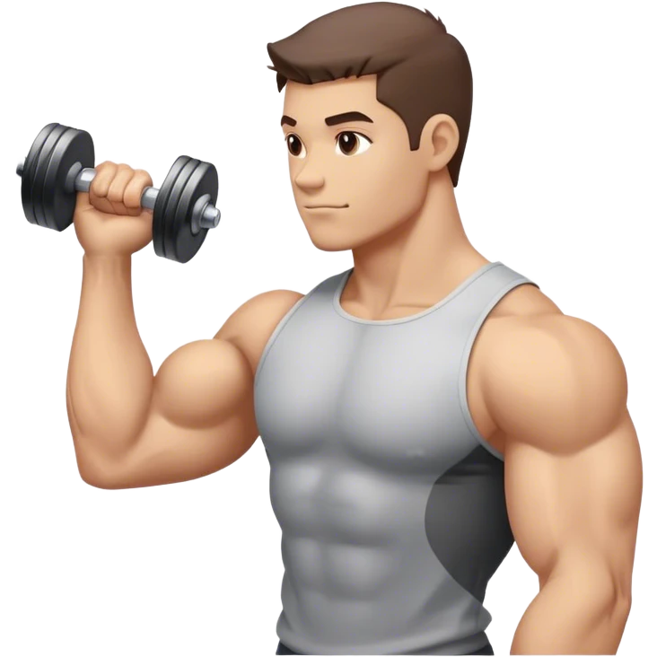 bicep side view holding a dumbbell emoji