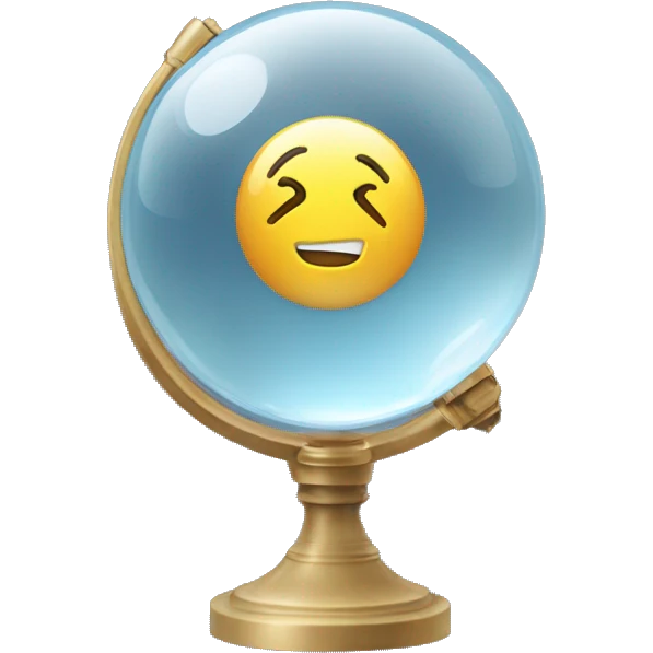 crystal ball with a microphone inside emoji