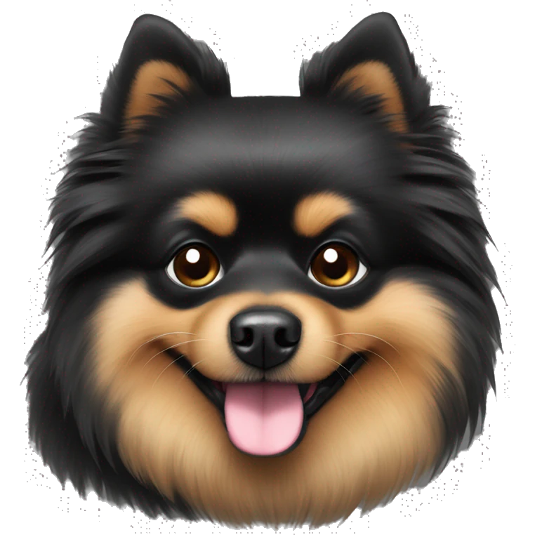 Black Pomeranian Spitz emoji