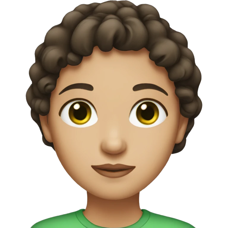 brunette with green eyes emoji