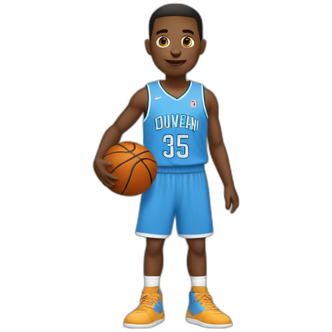 un garçon brun qui joue au basket emoji