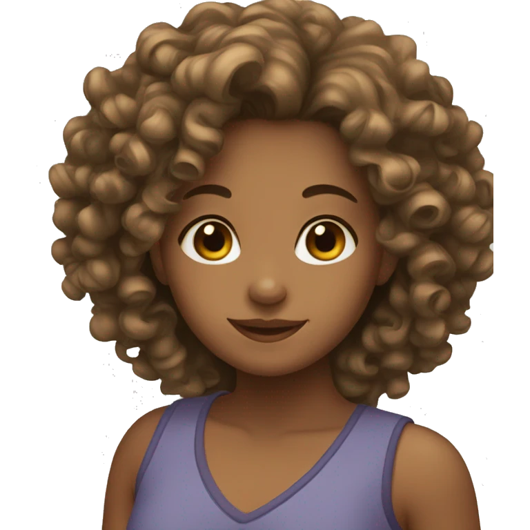Girl with curly hair  emoji
