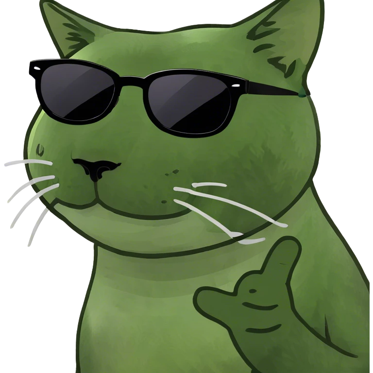 Cat with sunglasses emoji