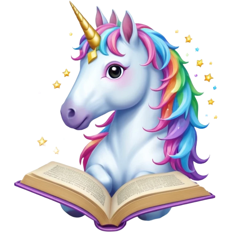 Unicorns read book
A majestic unicorn with rainbow mane holding an open book with magic sparks.












 emoji