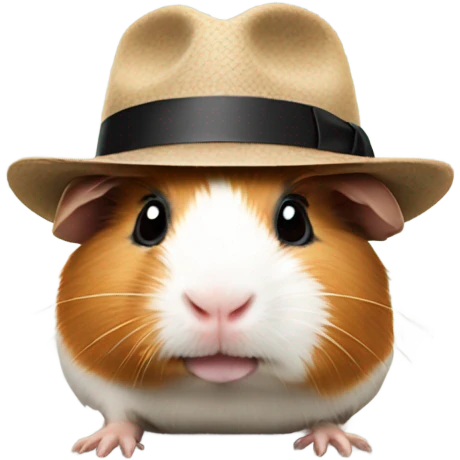 guinea pig wearing fedora emoji