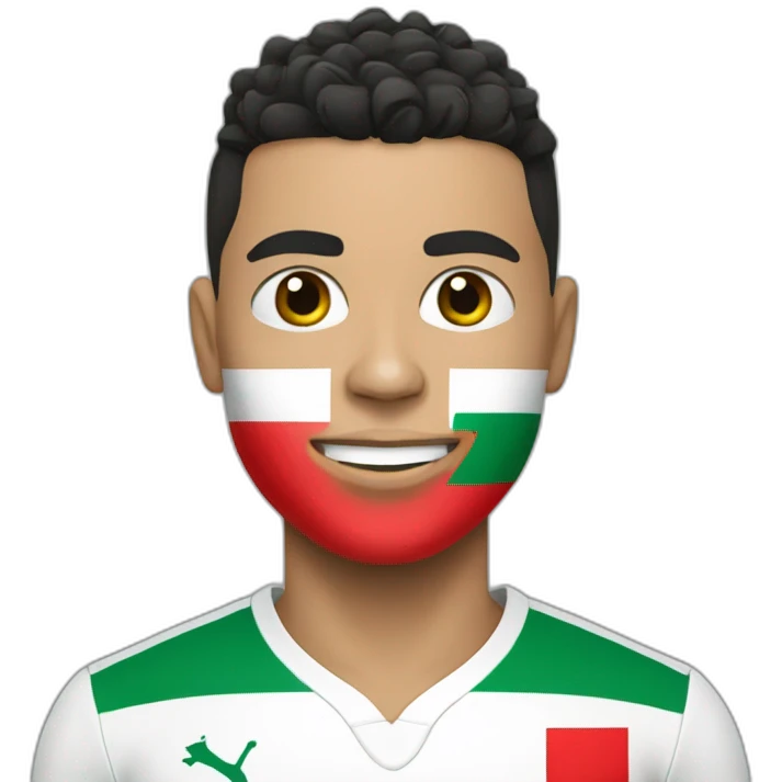 Ronaldo with the flag of palestine emoji