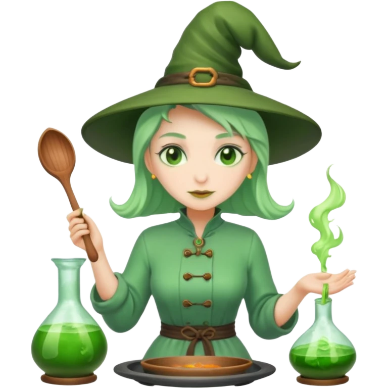 green witch cooking potion emoji