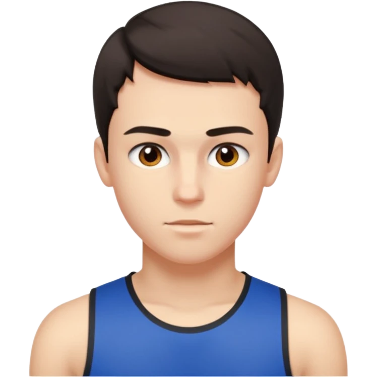 Пол: Мужской
Возраст: Молодой, выглядит как подросток 
Телосложение: Атлетическое/спортивное
Волосы: Короткая, не акуратная, тёмная причёска, закрывающая лоб.
Лицо: Светлая кожа, европейский тип внешности emoji
