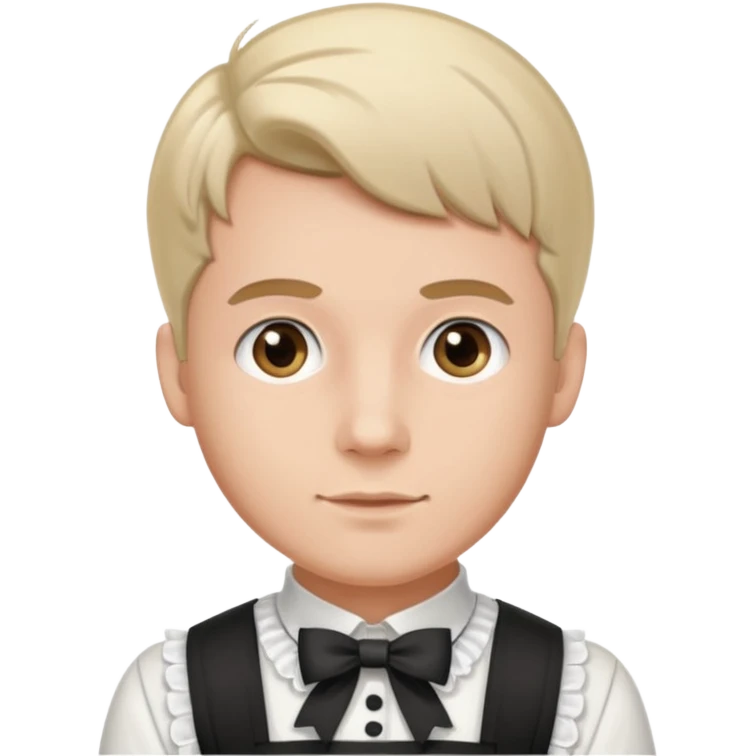 Man French maid uniform emoji