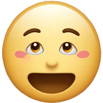 bashful emoji with hands over mouth surrounded by hearts emoji