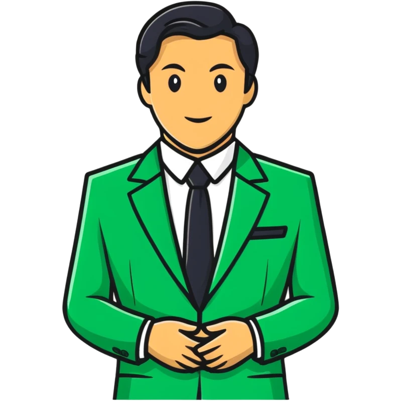green business suit with shoulder pads emoji