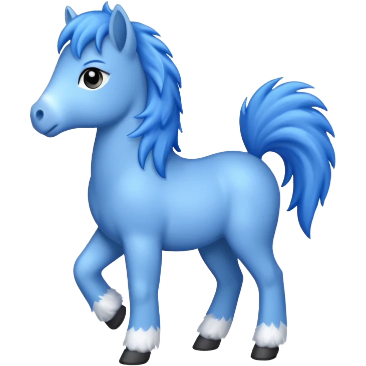 Blue pony emoji