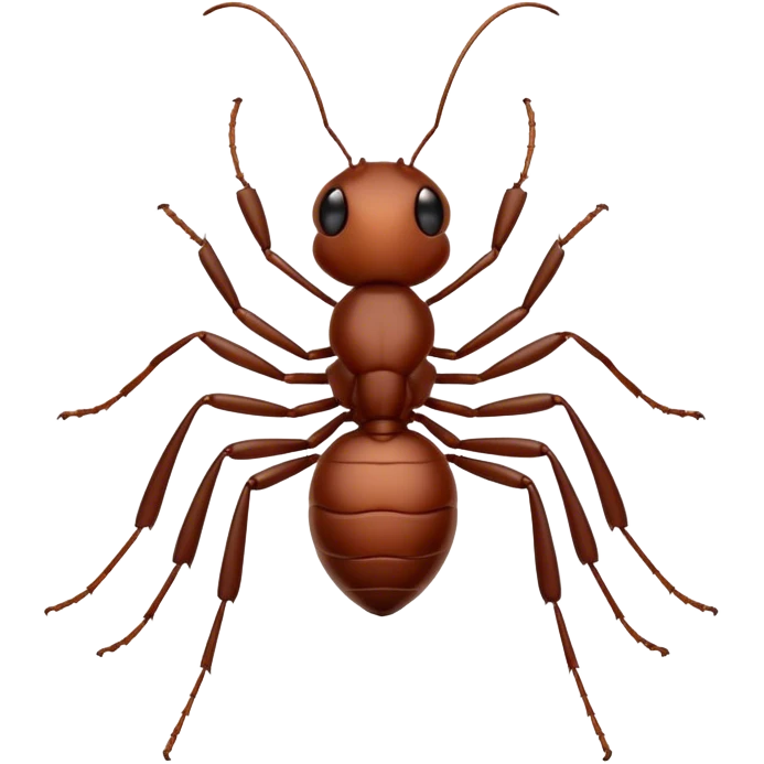 Cinematic Industrious Ant Portrait Emoji, Poised and diligent, with a tiny, meticulously detailed body in earthy tones, sharp, observant eyes and agile limbs, Simplified yet precise and sophisticated features, highly detailed, glowing with a soft, natural luminescence, high shine, intelligent and determined, stylized with an air of hardworking resilience, focused and alert, soft glowing outline, capturing the essence of a watchful ant that appears ready to march out of the screen with effortless precision! emoji