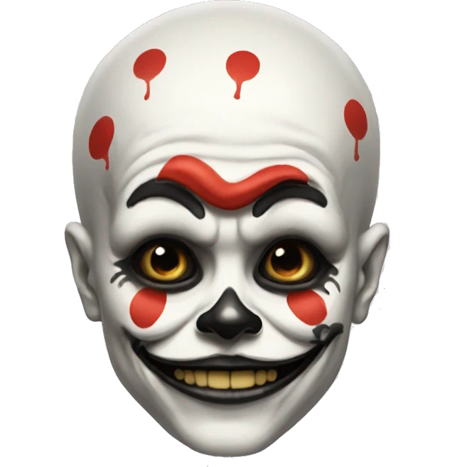i want a skull with a clown merged emoji
