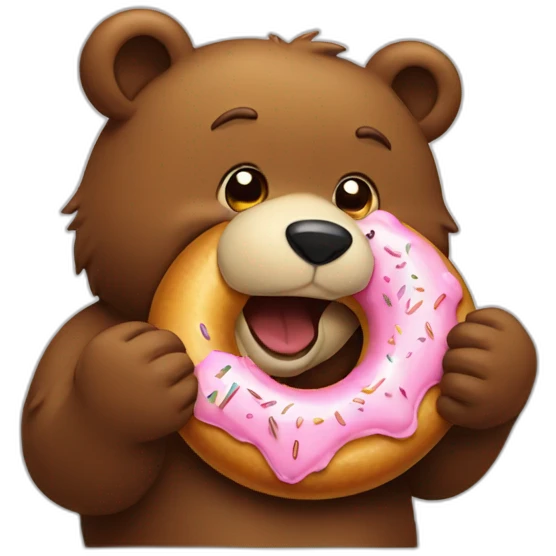 bear eating an donnut emoji
