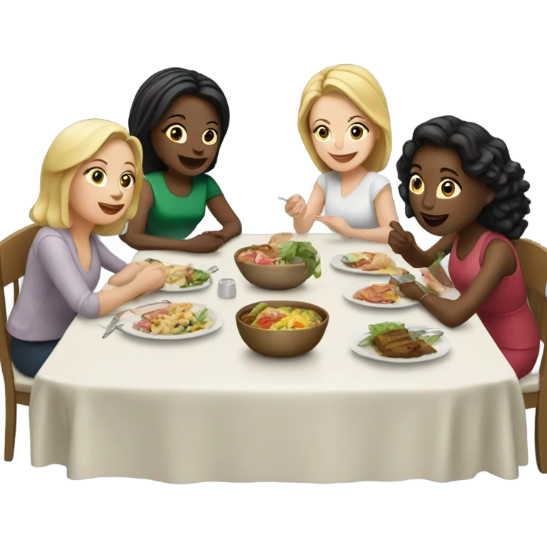 White women lunch emoji