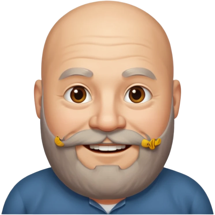 fat bald guy with long beard emoji