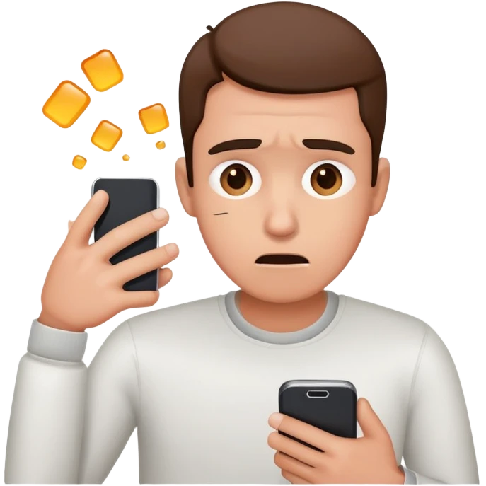 person addicted to smartphone emoji