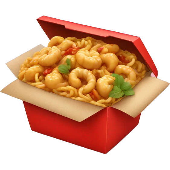 Chinese food in a red box emoji