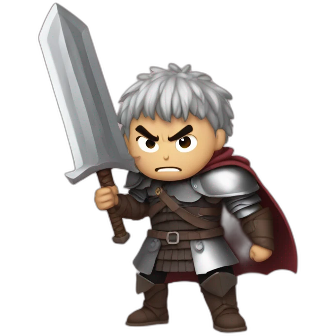 angry berserk guts carrying a huge sword on his shoulder emoji