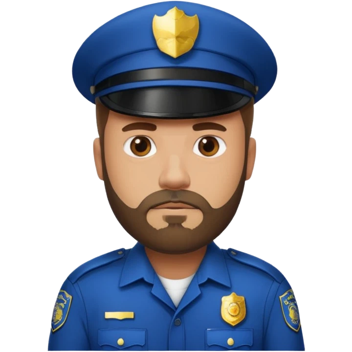 man police with beard emoji