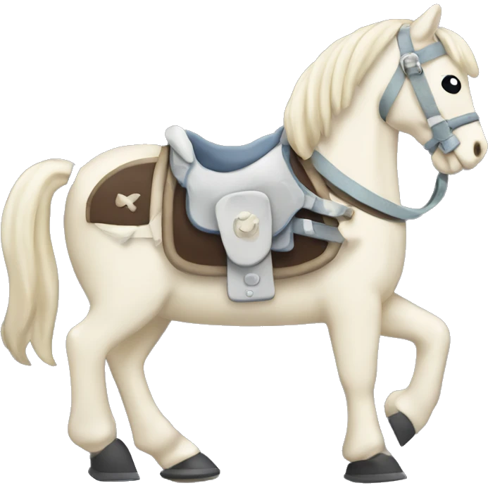 Rocking ivory horse TOY emoji
