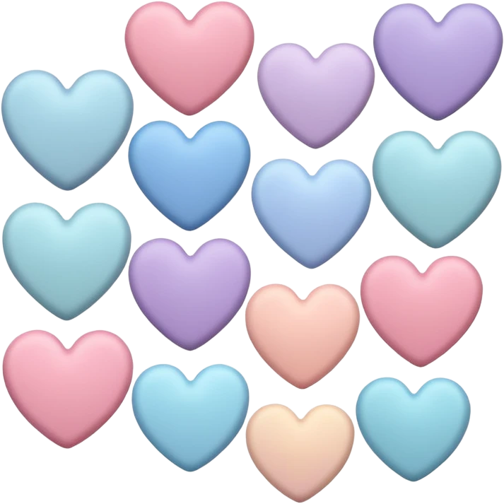 Make pastel colored hearts emoji