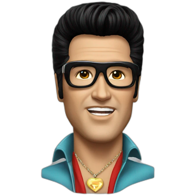 Elvis hyper realistic emoji