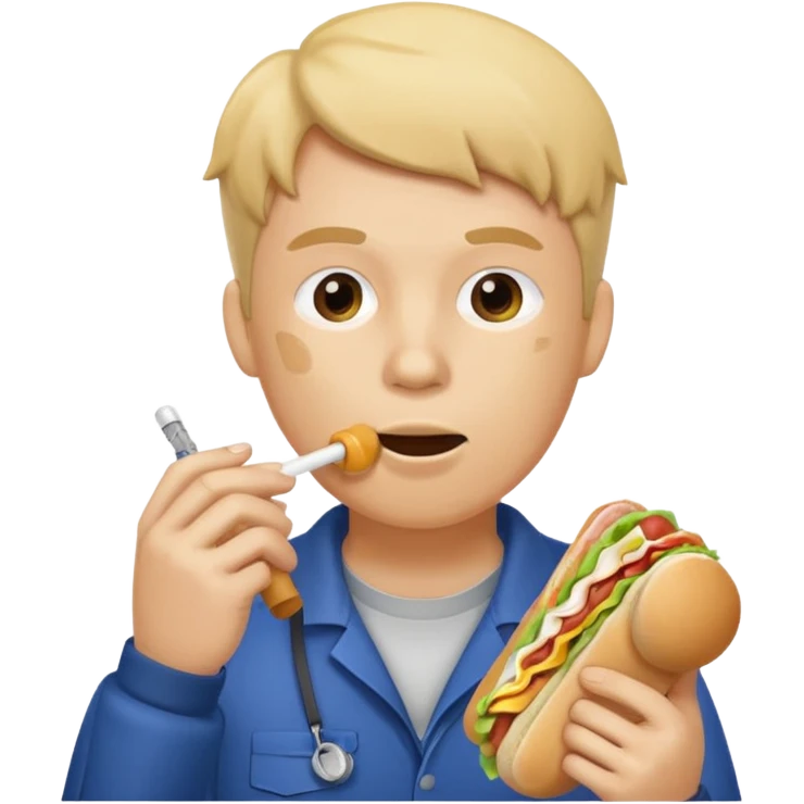 a largean instructor with a whistle  sandwich emoji