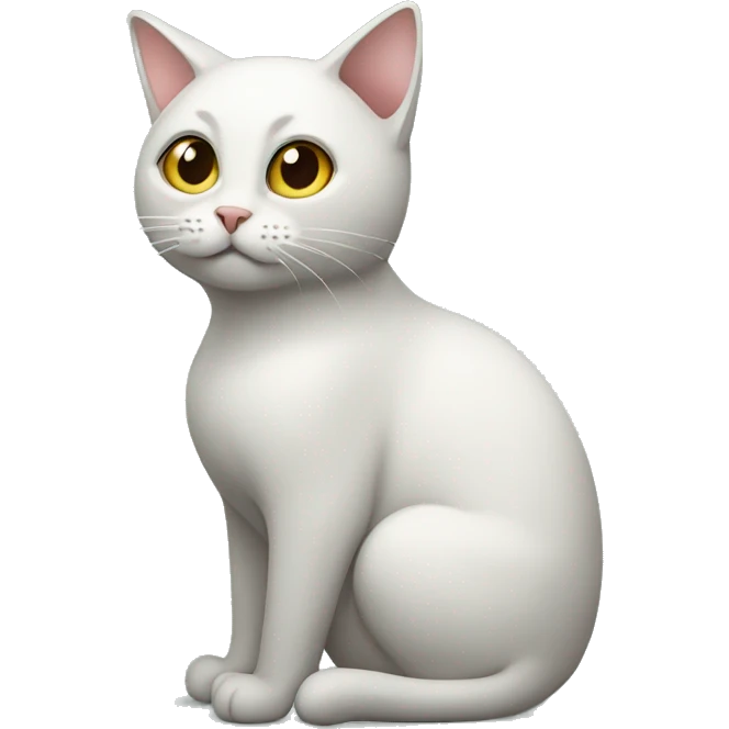 Cat waiting and question mark  emoji