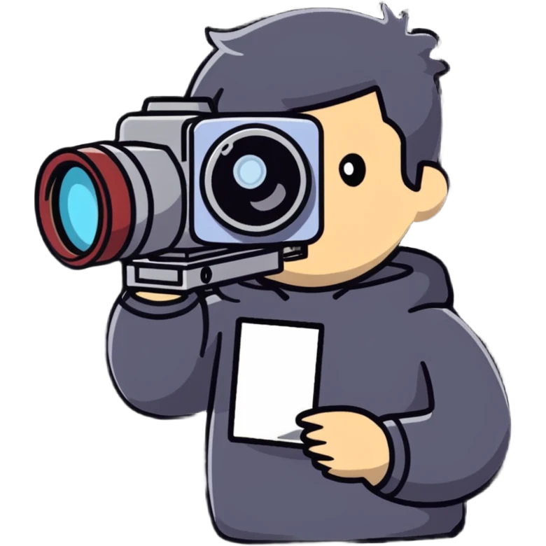 cinéaste tenant une caméra emoji