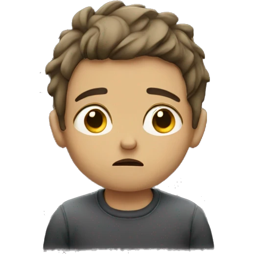 sullen boy emoji