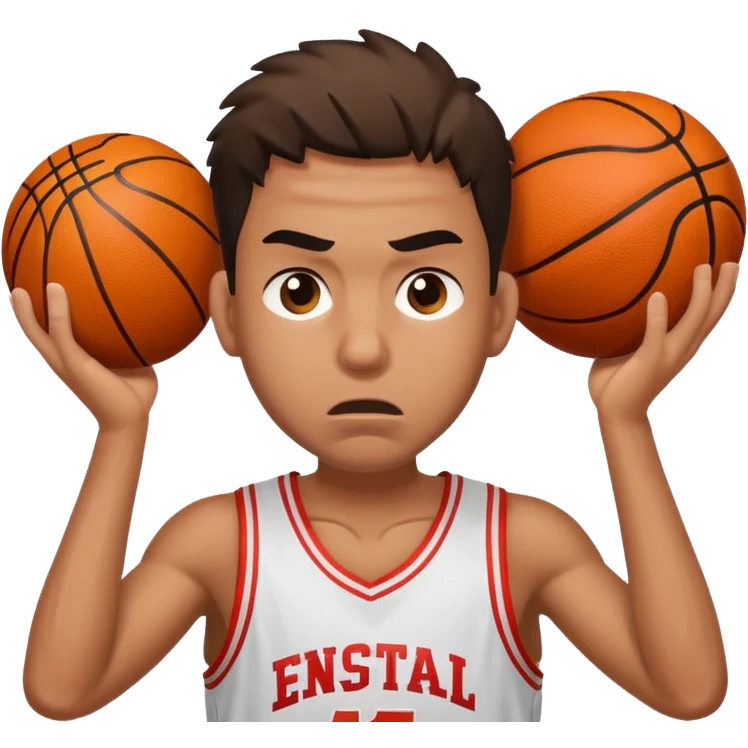 Basketball player air balling emoji