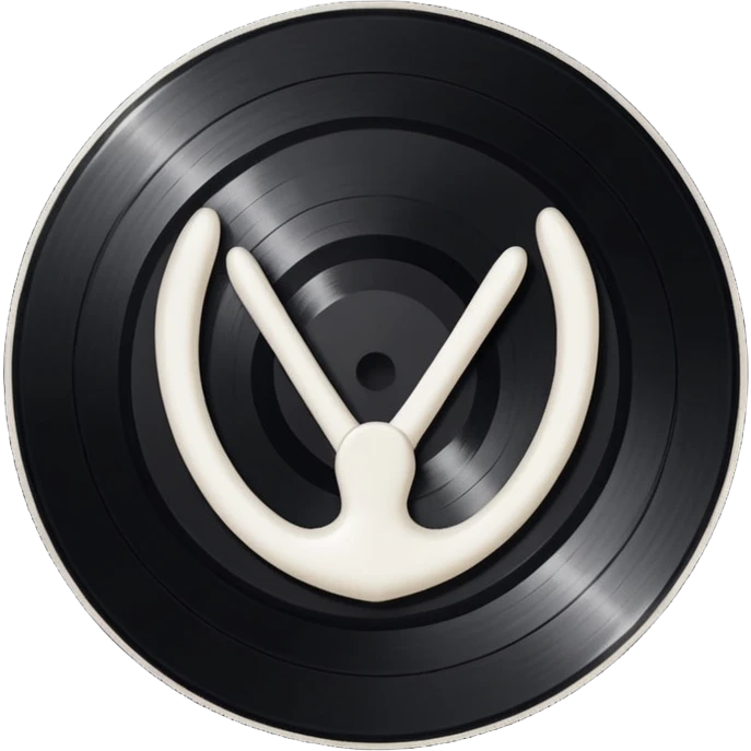 A vynil of Conan Gray's wishbone emoji
