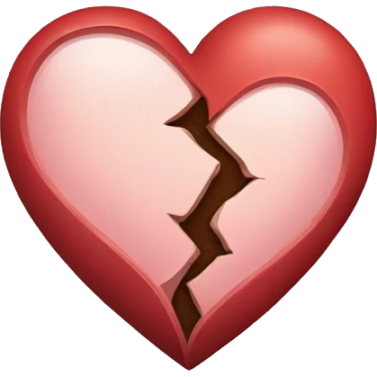 Heart split in half emoji